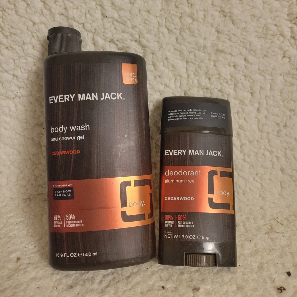 Every Man Jack Body Wash Deodorant Set Mens OS Cedarwood New Pride Limited Edit